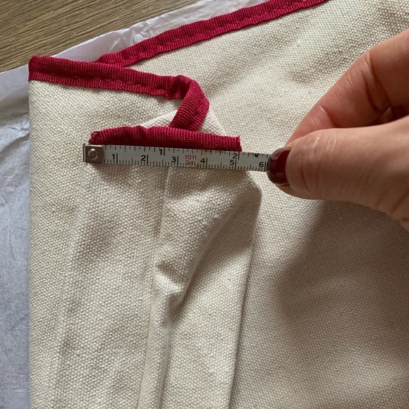 NEW Linen Tote Shoulder Handbag, Pink - Picture 5 of 9